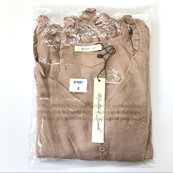 Peplum V Neck Light Pink Blouse - Picture 15 of 16